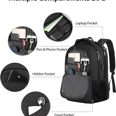 MATEIN 15.6 Inch Backpack for Men Women, 20 L Personal Item Casual Backpack Airline Approved, Water Resistant Laptop Computer Backpack with Multiple Organized Pockets, Black