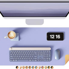 YSAGi Double-Sided Desk Mat, Eco Cork & Leather Desk Protector, Large Mouse Pad & Writing Pad for Office/Home (23.6