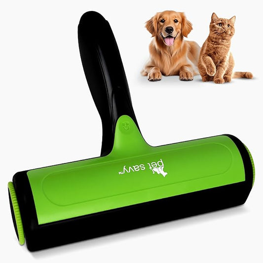 Pet Hair Roller - Compact and Lightweight Lint Roller for Pet Hair - Reusable Dog & Cat Hair Remover with Electrostatic Adsorption for Gentle and Efficient Cleaning