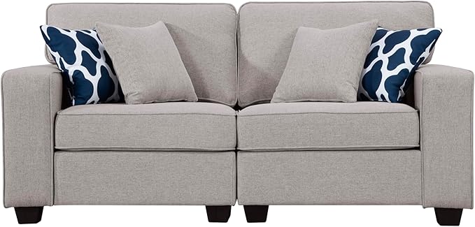 Legend Vansen Modular Sectional Sofa U Shaped Couch with Ottoman Modern Reversible Corner Sectional Couch for Living Room (Light Grey, 2+3)