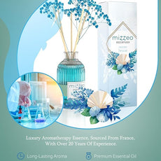 MIZZEO Reed Diffuser Set, Ocean Beach 6.76 fl oz Highly Scented Room Diffuser Home Fragrance Essential Oil Reed Flower Diffuser, House Bedroom Office Decor & Gifts