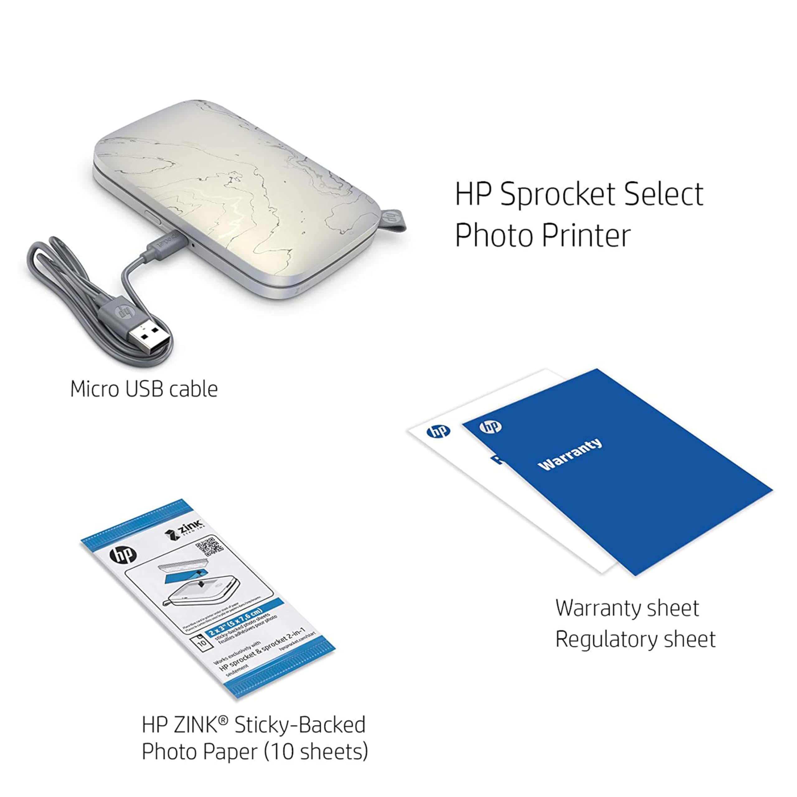 HP Sprocket Portable 2x3 Instant Photo Printer (Lilac) Print Pictures on Zink Sticky-Backed Paper from Your iOS & Android Device.
