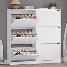 Shoe Cabinet with 6 Flip Drawers, Slim Narrow Shoe Storage Cabinet, Freestanding Shoe Organizer for Entryway, Hallway, Foyer