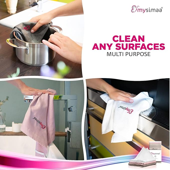 XL Lint Free Microfiber Cleaning Cloth, Cleaning Rags, Microfiber Towels, Glass Cloths, Lint Free Towel, Window Cleaning Cloth - Set of 12