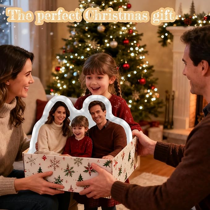 Custom Pillows with Picture, Personalized Face Body Pillow, Custom Pet Pillow Memorial Gifts, Personalized Christmas Valentine's Day Gifts for Women Men Couples (Custom Pillow)