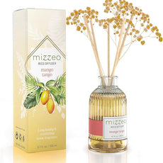 MIZZEO Reed Diffuser Set, Mango Tango 6.76 fl oz Highly Scented Room Diffuser Home Fragrance Essential Oil Reed Flower Diffuser, House Bedroom Office Decor & Gifts