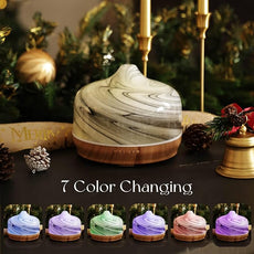 Porseme 500ml Glass Essential Oil Diffuser Aromatherapy Ultrasonic Cool Mist Humidifier 15-21 Running Hours Waterless Auto-Off Air Diffusers for Sleeping,Yoga,Office Working,Spa and Rest (Ink)