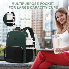 Laptop Backpack for Women Bookbag: 15.6 inch Work School Backpacks with Pouch Pocket for Large Capacity Cup & USB Charger College Book Bag Travel Business Nurse Teacher Bookbags Anti-theft Back Pack
