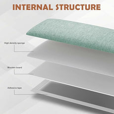 IFNOW Upholstered Wall Mounted Headboard, 3D Soundproof Wall Panels Peel and Stick for Queen Size, Reusable and Removable Tufted Bed Headboard in Grass Green (9 Panels, 10