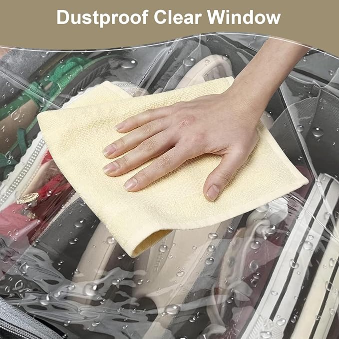 homyfort 32 Pairs Shoe Organizer Under Bed, Underbed Shoe Storage Boxes Bins, Organizador De Zapatos, Extra Large Zapateras Organizer, Grey, Set of 2