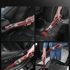 Fanttik Slim V10 APEX Cordless Car Vacuum, 4-in-1 Portable Mini Handheld Vac, 19kPa Suction Power, Upgraded Smart Digital Display, 2 Suction Modes for Small Jobs, Car, Office Desk, Keyboards (Red)