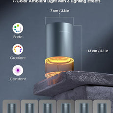 Airversa Essential Oil Diffuser Waterless Aromatherapy Diffusers for Home Large Room, Bedroom, Car, Office, Desk, Battery Operated, Small Diffuser for Pure Scent, 100mL Capacity, AN9 (Gray)