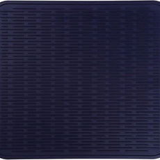 Silicone Dish Drying Mat for Multiple Usage,Easy clean,Eco-friendly,Heat-resistant Silicone Mat for Kitchen Counter or Sink,Refrigerator or Drawer Liner Navy Blue XL 18 inches x 16 inches