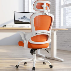 TRALT Office Chair - Ergonomic Office Chair with Back Support, Home Office Desk Chairs, 330lbs Wide Seat Big and Tall Office Chairs with Headrest, Comfy Desk Chairs (Orange)