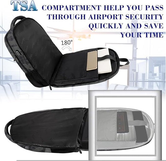 MATEIN 17.3 Inch Computer Backpack, Extra Large TSA Friendly Travel Laptop Backpack with USB Charging Port, Anti Theft Carry On Flight Approved Business Work College Backpack Bag for Men Women Gift