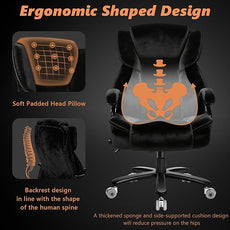 500lbs Fabric Big and Tall Office Chair,500lbs Heavy Duty Office Chair for Heavy People, High Back Executive Computer Chair with Adjustable Lumbar Support, Dual Rubber Wheel