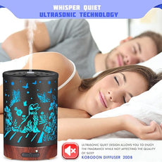 Essential Oils Diffuser,Aromatherapy Diffuser,Birthday Gifts for Women Mom Grandma,Metal Cool Mist Humidifier with 7 Colors Lights Waterless Auto Off Air Diffusers (Dogs)…