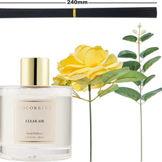 Cocorrina Reed Diffuser Set, Flower Reed Diffuser Clear Air 6.7 oz, Scented Diffuser with Sticks Home Fragrance Essential Oil for Bathroom Shelf Decor, Living Room, Large Room, 1pack