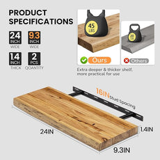 Fun Memories Floating Shelves for Wall, 24