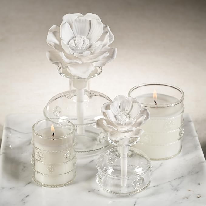 Zodax Grand Casablanca Porcelain Oil Diffuser - 6.76 oz -Water Lotus