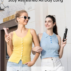 JISULIFE Handheld Mini Fan, 3 IN 1 USB Rechargeable Portable Fan [12-19 Working Hours] with Power Bank, Flashlight, Pocket Design for Travel/Summer/Concerts/Lash, Gifts for Women (Black)