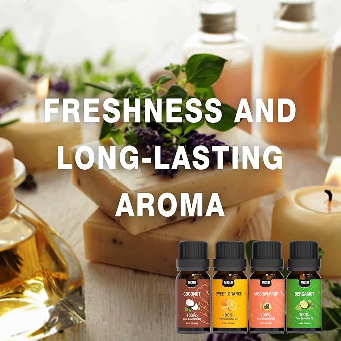 Essential Oils for Diffuser for Home,Diffuser Oils Scents for Aromatherapy,Laundry,Candle&Soap Making,Humidifiers,Fruit Scents