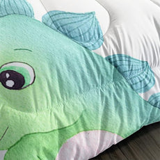 CVHOUSE Dinosaur Comforter Set - Twin Microfiber Quilt Set with 1 Comforter and 2 Pillow Cases - 3 Piece