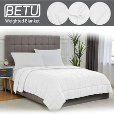 White Weighted Blanket for Adults 12lbs, 48