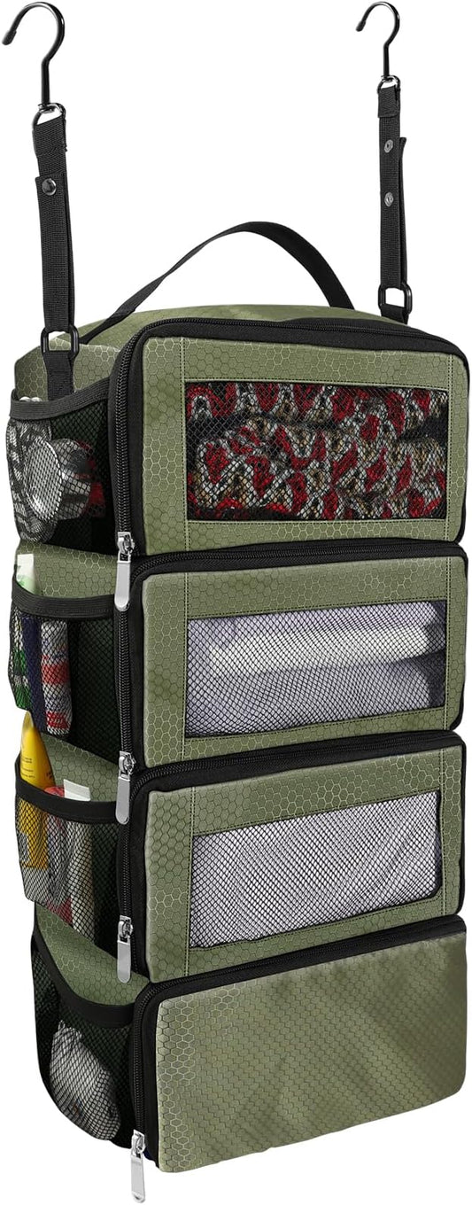 Suitcase Organizer, Travel Luggage Organizer Portable Hanging Travel Shelves Collapsible Hanging Packing Cubes for Carry on Suitcase