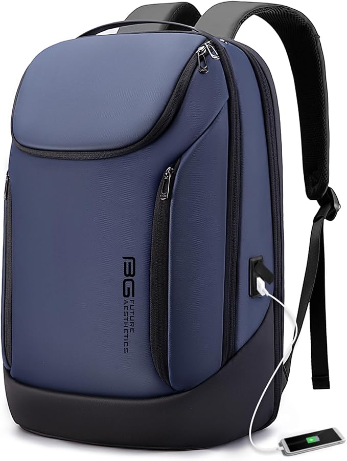 BANGE Business Smart Backpack Waterproof fit 15.6 Inch Laptop Backpack with USB Charging Port,Travel Durable Backpack