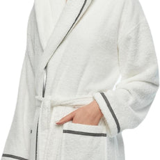 Arus Women's Hooded Classic Bathrobe Turkish Cotton Robe with Full Length Options