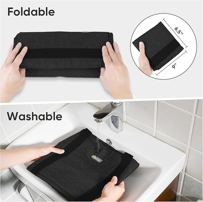 BALEINE Extra Large Storage Tote with Zippers & Carrying Handles, Heavy-Duty Oxford Fabric Moving Bags for Laundry, Space Saving, Storage, Charcoal Black, 1-Pack