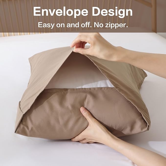 ROSGONIA Oversized King Comforter Dark Khaki, 3pcs (1 Boho Comforter & 2 Pillowcases) Lightweight Oversized King Size Comforter Sets Bedding Blanket