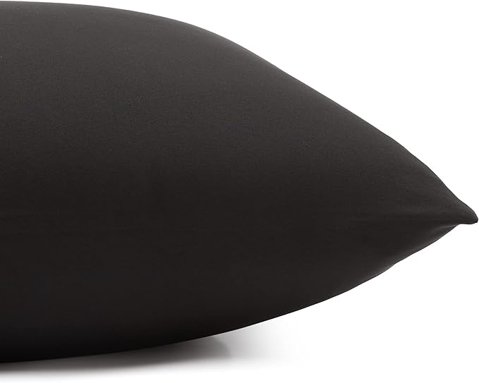 Amazon Basics Lightweight Super Soft Easy Care Microfiber 3 Piece Bedsheet Set with 14-Inch Deep Pockets, Twin XL, Black, Solid (Pack of 4) AmazonBasics