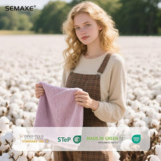 SEMAXE 12 Pack Hand Towels for Bathroom, 100% Cotton Towels with Hanging Loops, Soft and Highly Absorbent, Hand Towel Set for Gym, Shower, Hotel, Spa and Kitchen, Purple