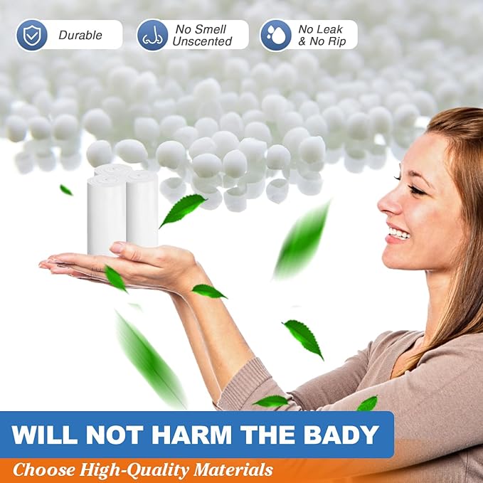 Charmount 3 Gallon Small Trash Bags, 104 Count – Unscented Clear Mini Garbage Bags for Bathroom, Office, Kitchen, 15L Wastebasket Liners