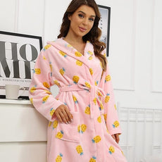 U2SKIIN Women Hooded Fleece Robe, Short Plush Robes for Womens With Hood Soft Warm Spa Bathrobe