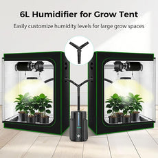 6L/1.59Gal Humidifier for Plants, Reptile Fogger Mister with Precise Temp & Humidity Probe/Expandable Hose, Smart Humidifier for Grow Tent, Mushroom, Houseplants, Reptile Tank 24H Timer