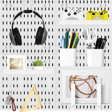 Revamp Your Space With A Versatile Pegboard Kit - Effortlessly Organize Home, Office, And Gaming Setup With Customizable Hanging Solutions (White)