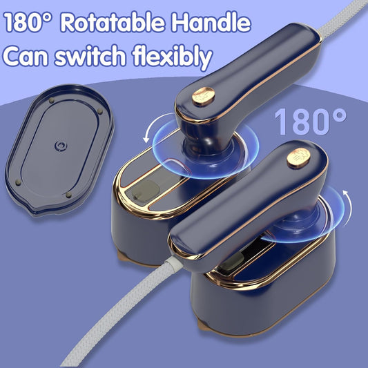 Travel Steamer Iron for Clothes Mini - Portable Ironing Machine Travel Small Size Portable Steamer Travel College Dorm Home Essentials (Blue) Dormly