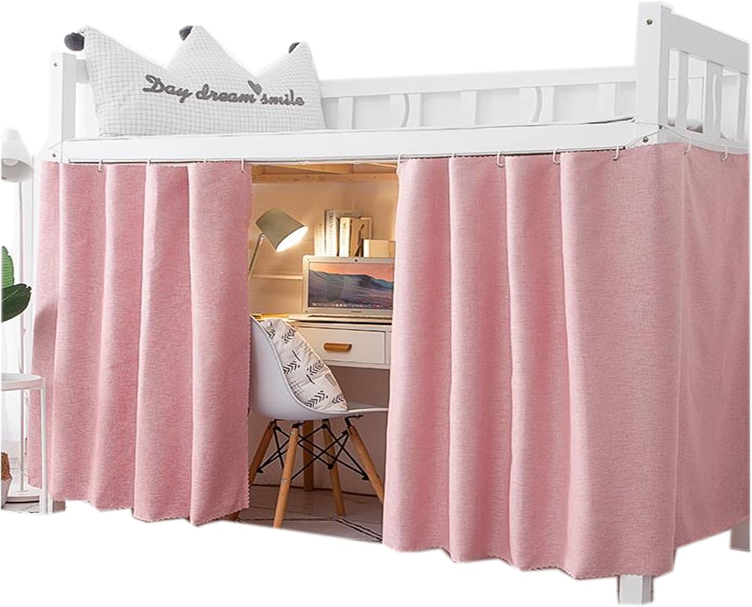 Dorm Home Solid Thicken Bunk Blackout Bed Curtains Cloth Bed Canopy Students Single Sleeper,1 Panel Black Dormly