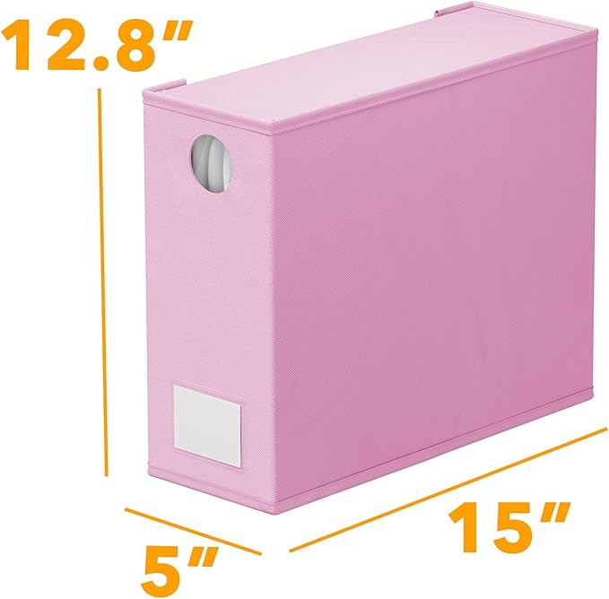 SpaceAid 6 Pack Bed Sheet Organizers and Storage, Foldable Sheet Organizer with Window for Linen Closet, Set Folder Keeper for Queen & King Size Bedding Storage (Pink)