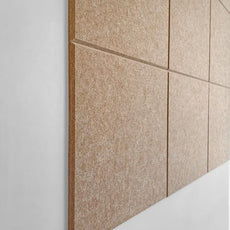 Felt Wall Tiles | Large Cork Board Alternative | Aesthetic Felt Bulletin Board for Office, Home & Classroom | Large Cork Boards for Walls Pinboard (12-Pack) | Suntan