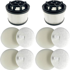 Dttery Filter Replacement for Levoit LVAC-200, LVAC-300 Cordless Stick Vacuum, LSV-V201-WUS, LSV-V202PE-BUS, 4 Pre-Motor, 2 Post-Motor Filters