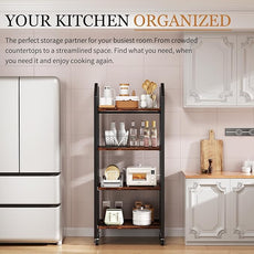 No Assembly Double-Sided Folding Bookshelf for Living Room, 4 Tier Collapsible Book Shelf for Home Office, Portable Bookcase Storage Organizer