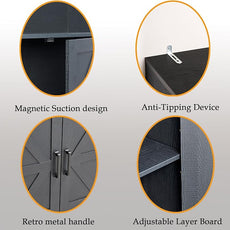 70in Tall Bookshelf 6 Tier Bookcase with Barn Doors and Adjustable Shelf, Black Farmhouse Book Shelves with Storage Cabinet,Wood Floor Standing Display Bookshelve for Bedroom,Living Room,Kitchen