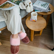 KuaiLu Womens Fluff Dual Memory Foam Slippers Ladies Cozy Arch Support Warm Scuff Slippers Slip on Comfy Winter House Shoes with Non-Slip Indoor Outdoor Hard Sole