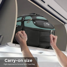 Swissdigital Design Laptop Backpack with USB Charging Port, Travel Backpack Fits 15.6 inches Computer, 31L College School Backpack for Men, Lake Green/Black | SD803-27