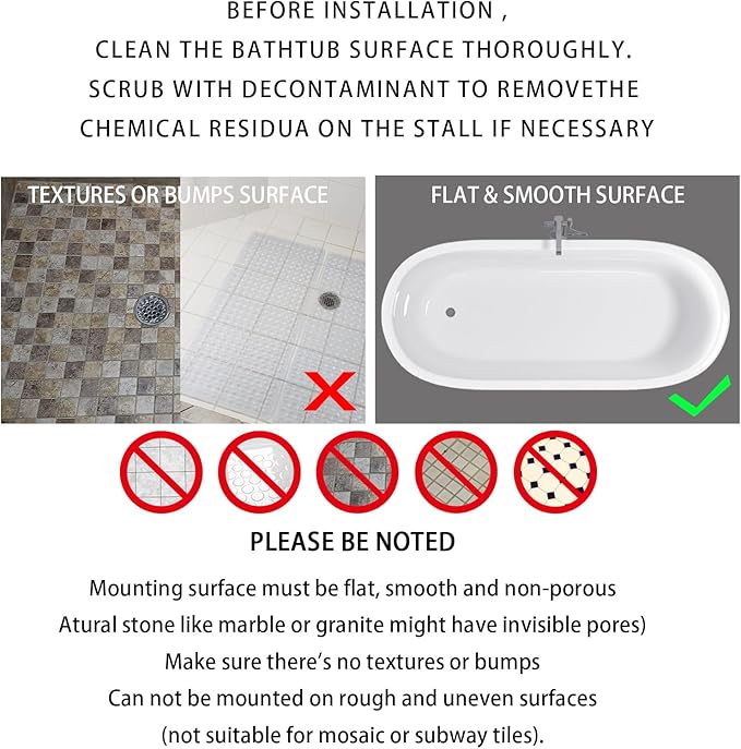 Yimobra Bathtub Mat Non Slip, Super Strong Suction Cups, 27.5"x15.5" Long Shower Mat with Drain Holes, Machine Washable Fast Draining Bath Mats, Bathroom Essentials,Pink