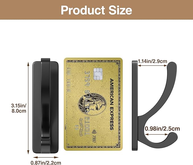 pickpiff Adhesive Wall Hooks for Towels - Sticky Hook Hanging Heavy Duty (13lb), Hanger for Door, Bathroom, Dorm, Closet - for Coats, Purse, Bag, Robe - No Damage to Wall - Black 4 Pack